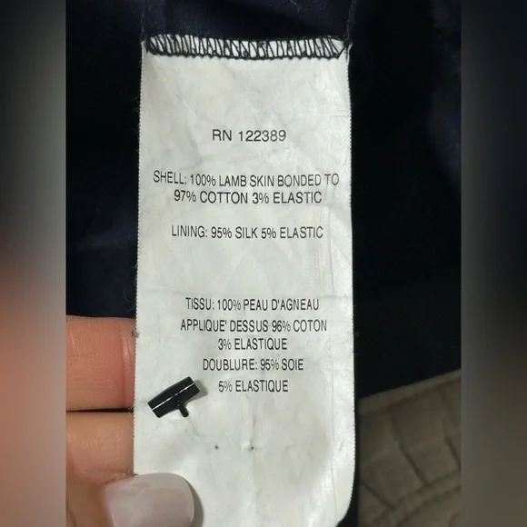 The Row Black Lambskin Leather High Neck Back Zip Top – Size S - Picture 9 of 10